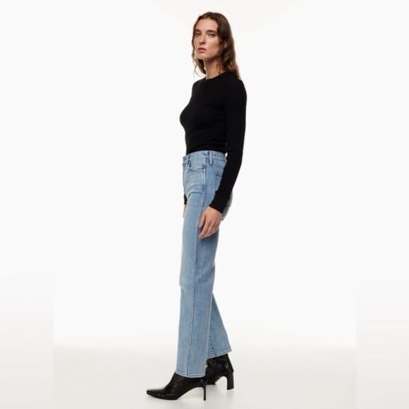 Aritzia Denim Forum The Cowgirl High Rise Boot Jeans 30L Size 25 - Picture 3 of 11
